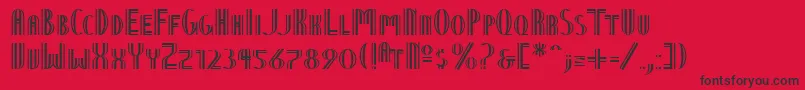 NineteenTenVienna Font – Black Fonts on Red Background