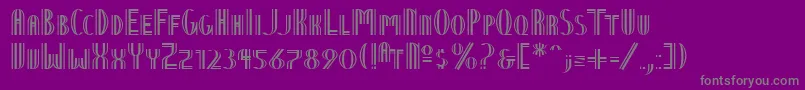 Czcionka NineteenTenVienna – szare czcionki na fioletowym tle