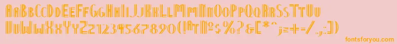 NineteenTenVienna Font – Orange Fonts on Pink Background