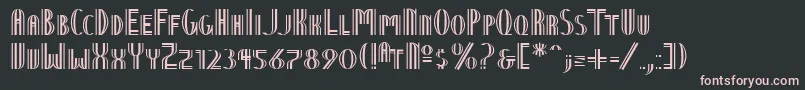 Шрифт NineteenTenVienna – розовые шрифты на чёрном фоне