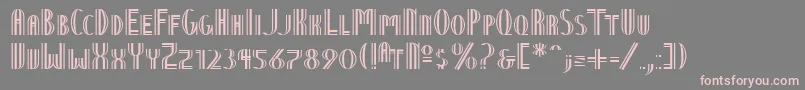 NineteenTenVienna-fontti – vaaleanpunaiset fontit harmaalla taustalla