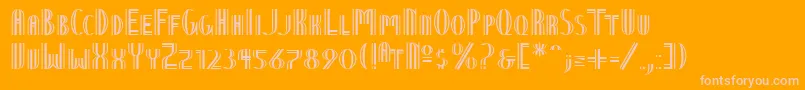 NineteenTenVienna Font – Pink Fonts on Orange Background