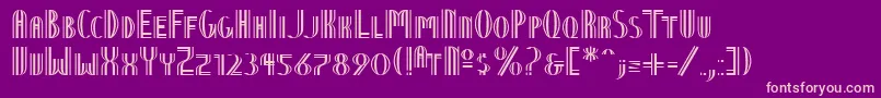 NineteenTenVienna Font – Pink Fonts on Purple Background