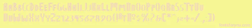 NineteenTenVienna Font – Pink Fonts on Yellow Background