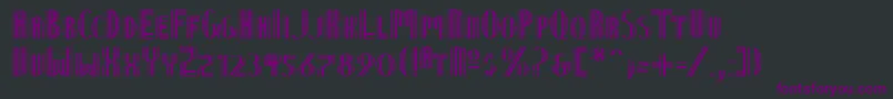 Шрифт NineteenTenVienna – фиолетовые шрифты на чёрном фоне
