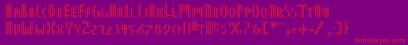 NineteenTenVienna Font – Red Fonts on Purple Background