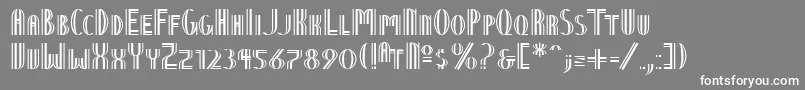 NineteenTenVienna-fontti – valkoiset fontit harmaalla taustalla