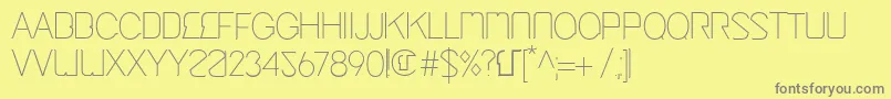 CingaLight Font – Gray Fonts on Yellow Background
