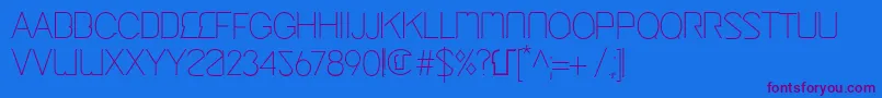 CingaLight Font – Purple Fonts on Blue Background