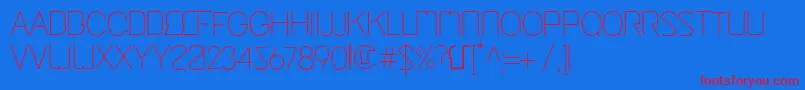 CingaLight Font – Red Fonts on Blue Background