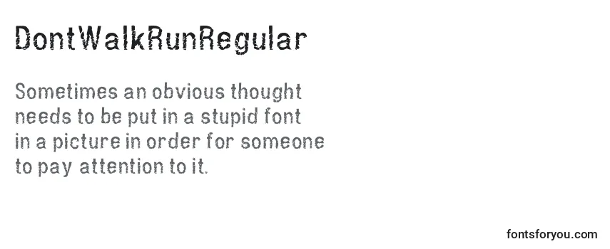 DontWalkRunRegular Font