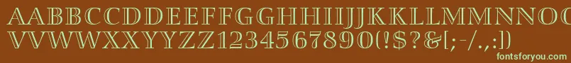 SmaragdAlternate Font – Green Fonts on Brown Background