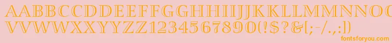 SmaragdAlternate Font – Orange Fonts on Pink Background