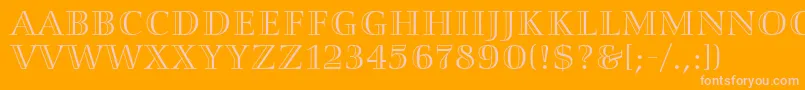 SmaragdAlternate Font – Pink Fonts on Orange Background
