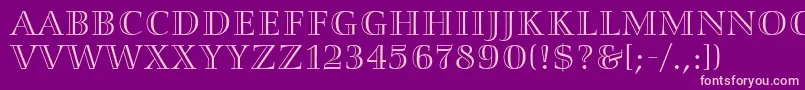 SmaragdAlternate Font – Pink Fonts on Purple Background