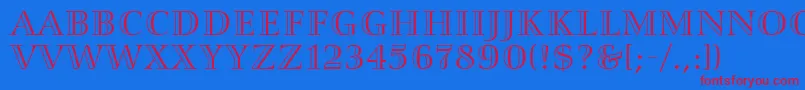 SmaragdAlternate Font – Red Fonts on Blue Background