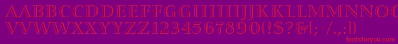 SmaragdAlternate Font – Red Fonts on Purple Background