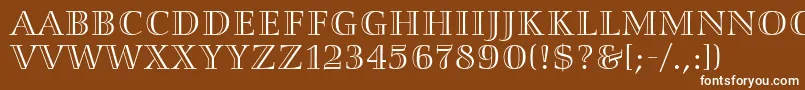 SmaragdAlternate Font – White Fonts on Brown Background