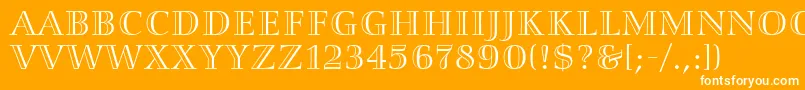 SmaragdAlternate Font – White Fonts on Orange Background
