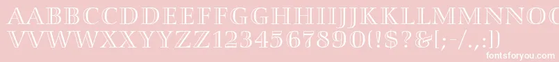 SmaragdAlternate Font – White Fonts on Pink Background