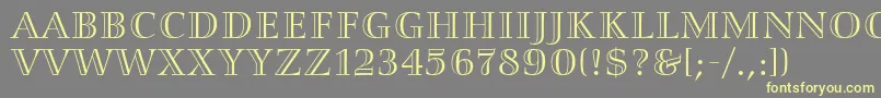 SmaragdAlternate Font – Yellow Fonts on Gray Background