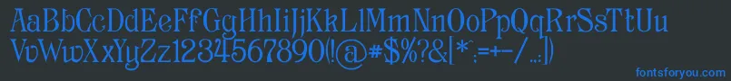 Archaic1897 Font – Blue Fonts on Black Background