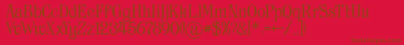 Police Archaic1897 – polices brunes sur fond rouge