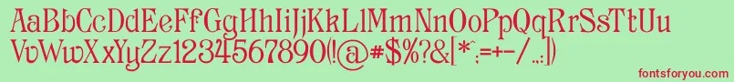 Archaic1897 Font – Red Fonts on Green Background