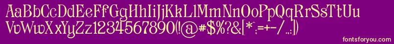 Archaic1897 Font – Yellow Fonts on Purple Background