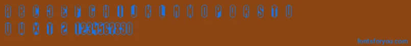 Police RombRegular – polices bleues sur fond brun