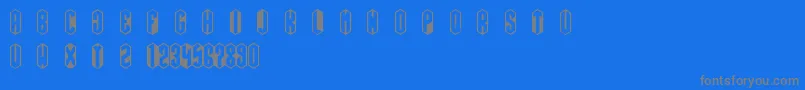 Fonte RombRegular – fontes cinzas em um fundo azul