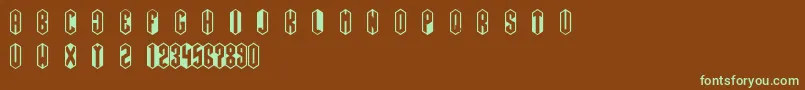 Police RombRegular – polices vertes sur fond brun