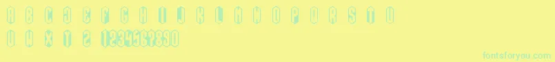 Więcej informacji o czcionce RombRegular Czcionka RombRegular – zielone czcionki na żółtym tle