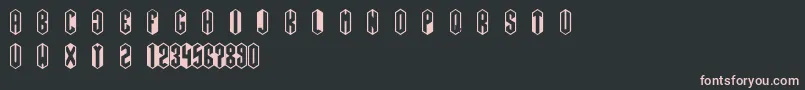 RombRegular Font – Pink Fonts on Black Background