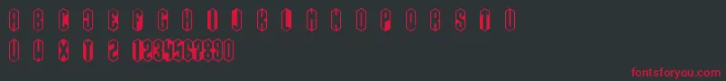 RombRegular Font – Red Fonts on Black Background