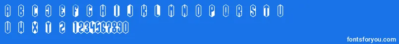 RombRegular Font – White Fonts on Blue Background