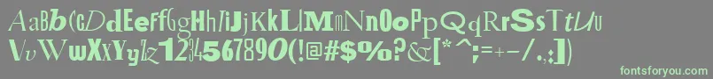RansomBoldItalic-fontti – vihreät fontit harmaalla taustalla