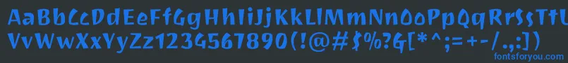 JotioneRegular Font – Blue Fonts on Black Background