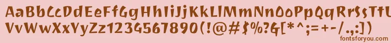 JotioneRegular Font – Brown Fonts on Pink Background