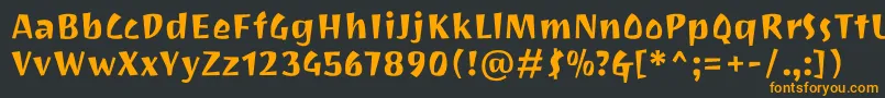 JotioneRegular Font – Orange Fonts on Black Background