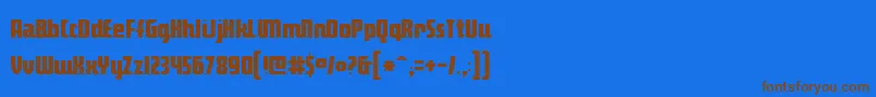 Makimang Font – Brown Fonts on Blue Background