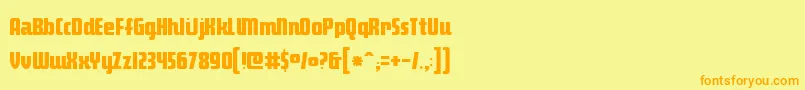 Makimang Font – Orange Fonts on Yellow Background