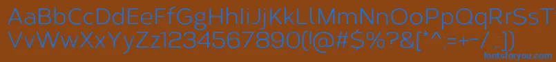 CorbertRegular Font – Blue Fonts on Brown Background