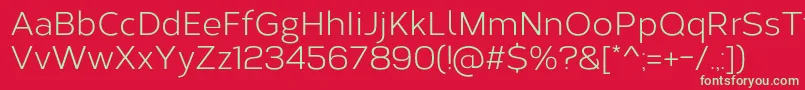 CorbertRegular Font – Green Fonts on Red Background