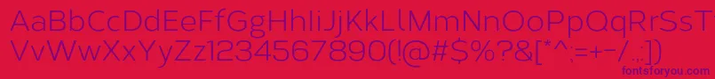 CorbertRegular Font – Purple Fonts on Red Background