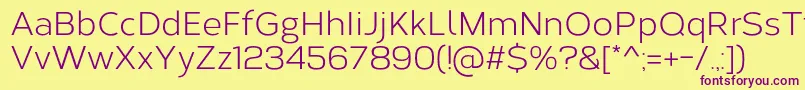 CorbertRegular Font – Purple Fonts on Yellow Background