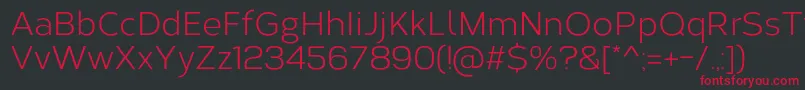 CorbertRegular Font – Red Fonts on Black Background