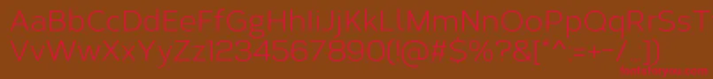CorbertRegular Font – Red Fonts on Brown Background