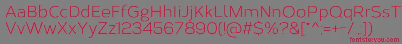 CorbertRegular Font – Red Fonts on Gray Background