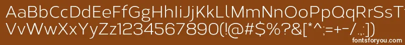 CorbertRegular Font – White Fonts on Brown Background